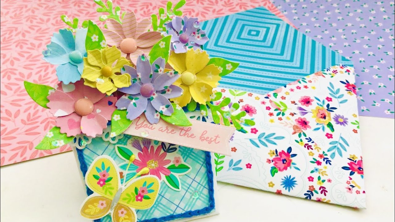 Flower Pot Gift Card ft. Scrap Diva Designs | Paige Evans Blooming Wild | Flowers | Florals | Card