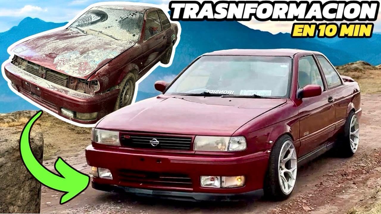 TRANSFORMACION COMPLETA NISSAN GSR TSURU B13 en 10 min | JEHO