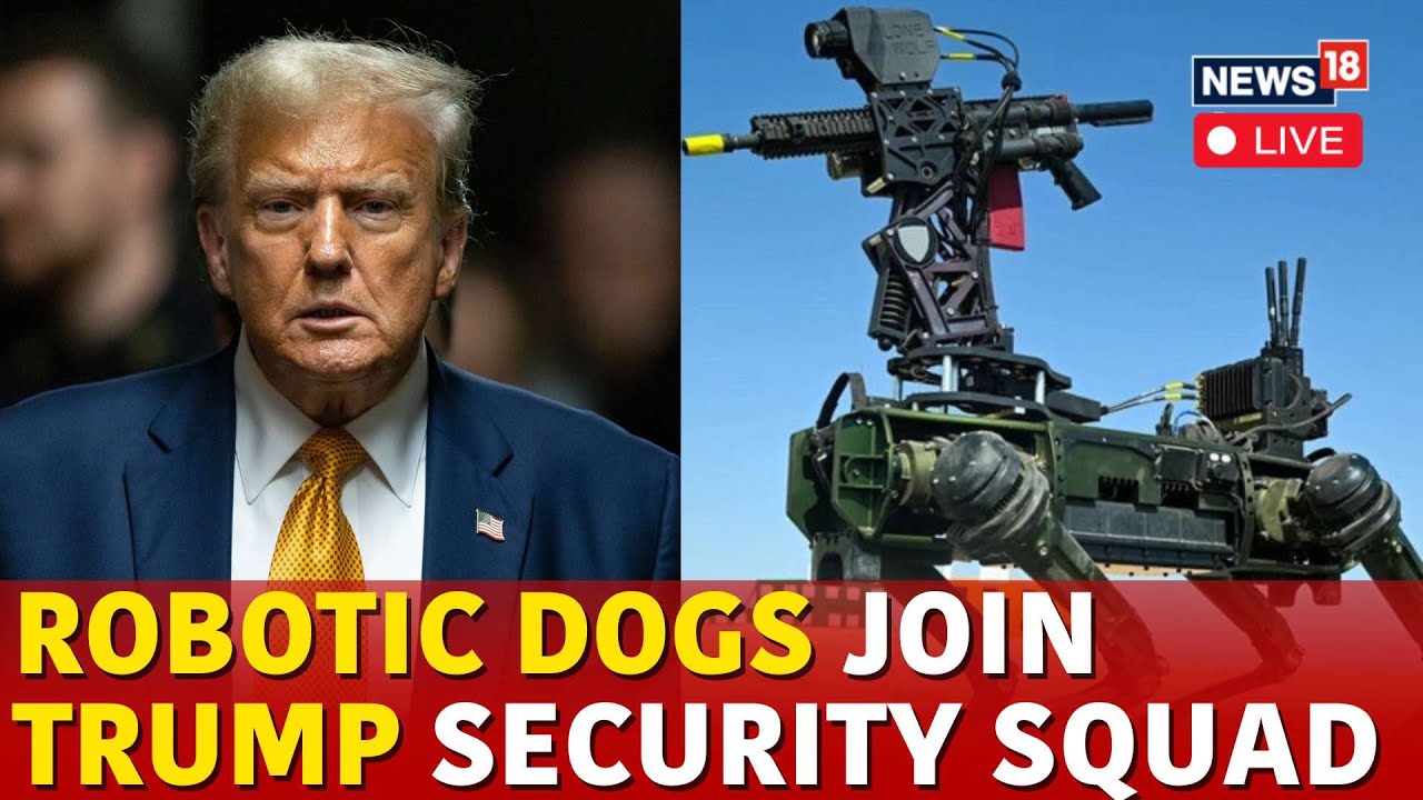 LIVE | Trump Latest News | Robotic Dogs Patrol Mar-a-Lago To Protect Trump | Secret Services | N18G