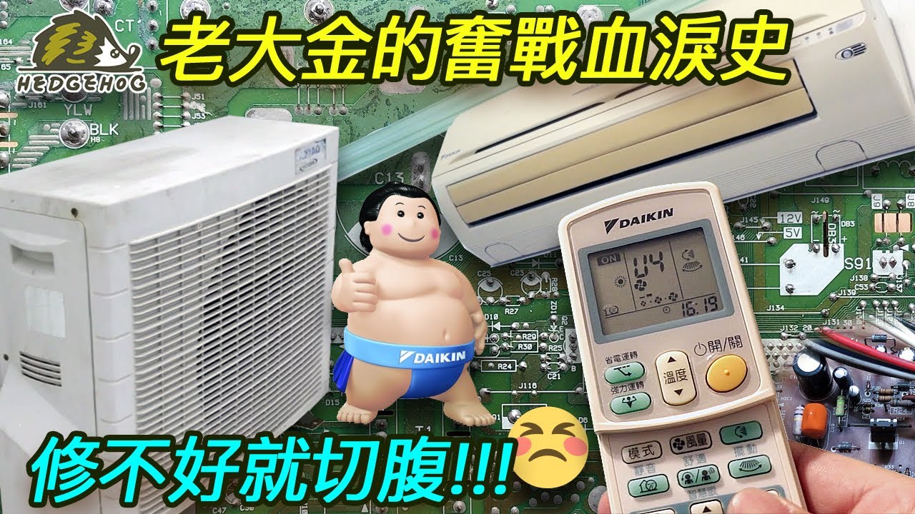 老大金的奮戰血淚史/The struggle of Daikin PCB repair【Hedgehog刺蝟幫】