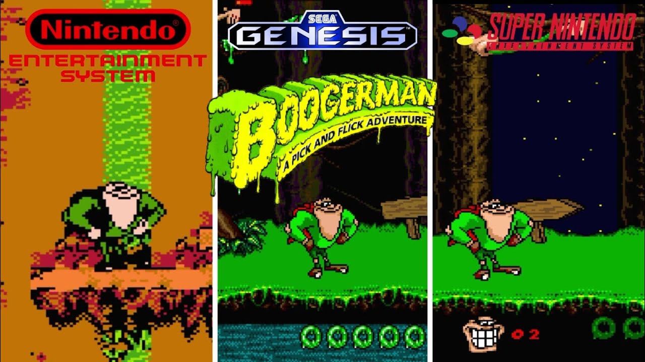Boogerman: A Pick and Flick Adventure [1994] NES vs Sega Genesis vs SNES (Version Comparison)