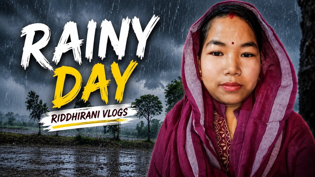 🌧️ First Monsoon Rain in My Village | Riddhirani Vlogs