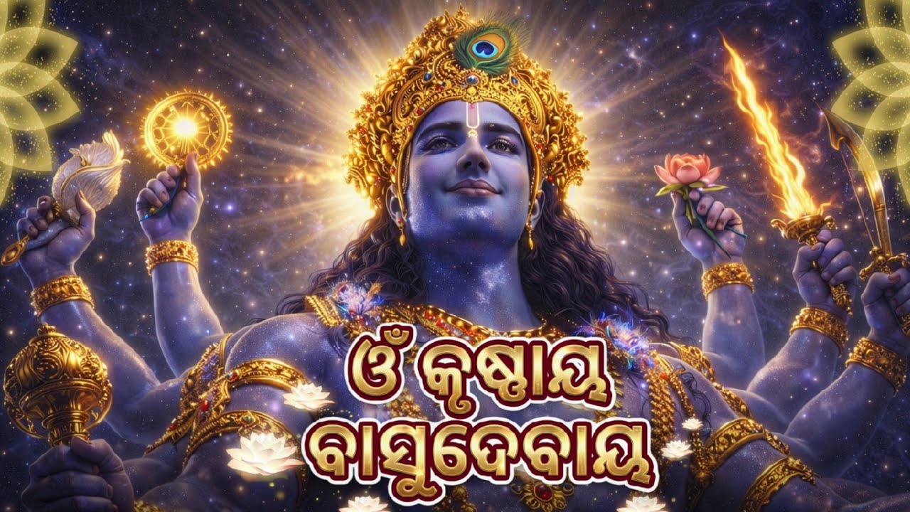 ସକାଳୁ ଥରେ ଶୁଣନ୍ତୁ, ସବୁ ବିପଦ ଦୂର ହେବ | Om Krishnaya Vasudevaya | ॐ कृष्णाय वासुदेवाय | ୧୦୮ ଥର ଜପ