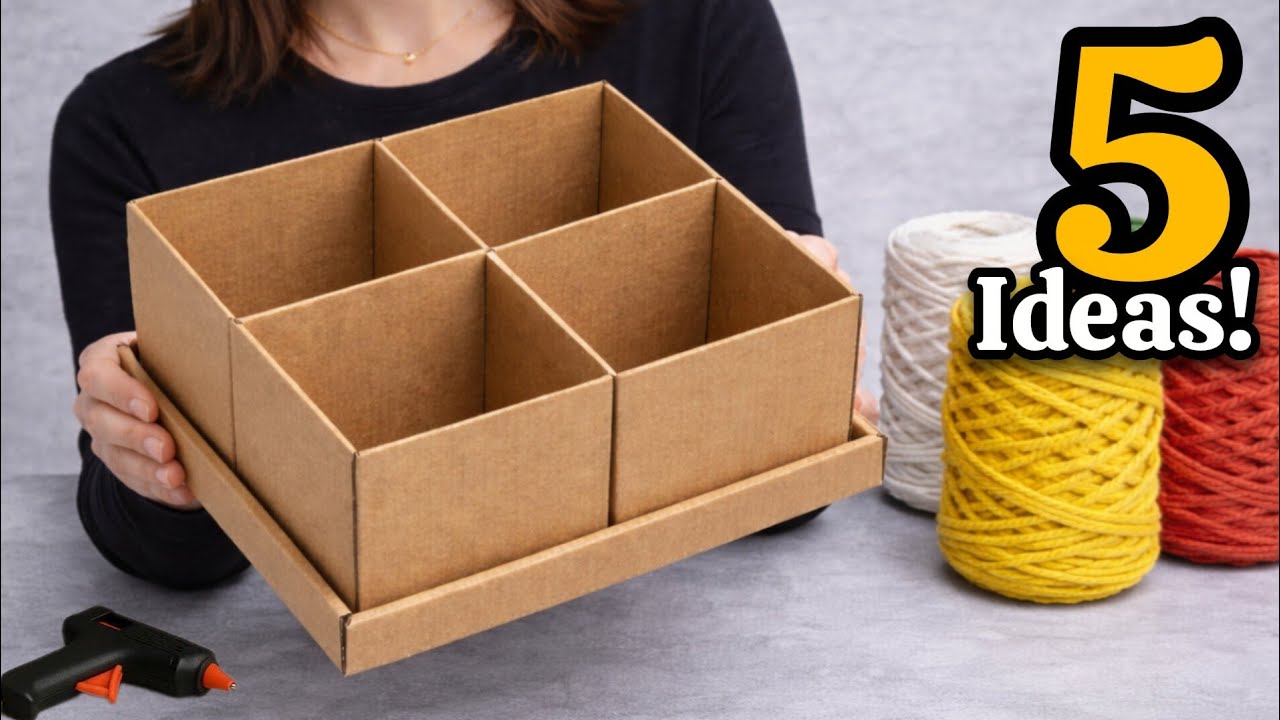 Super Beautiful but Low-Cost! 5 Best DIY Space-Saving Craft Ideas from Waste Material ♻️#2026 