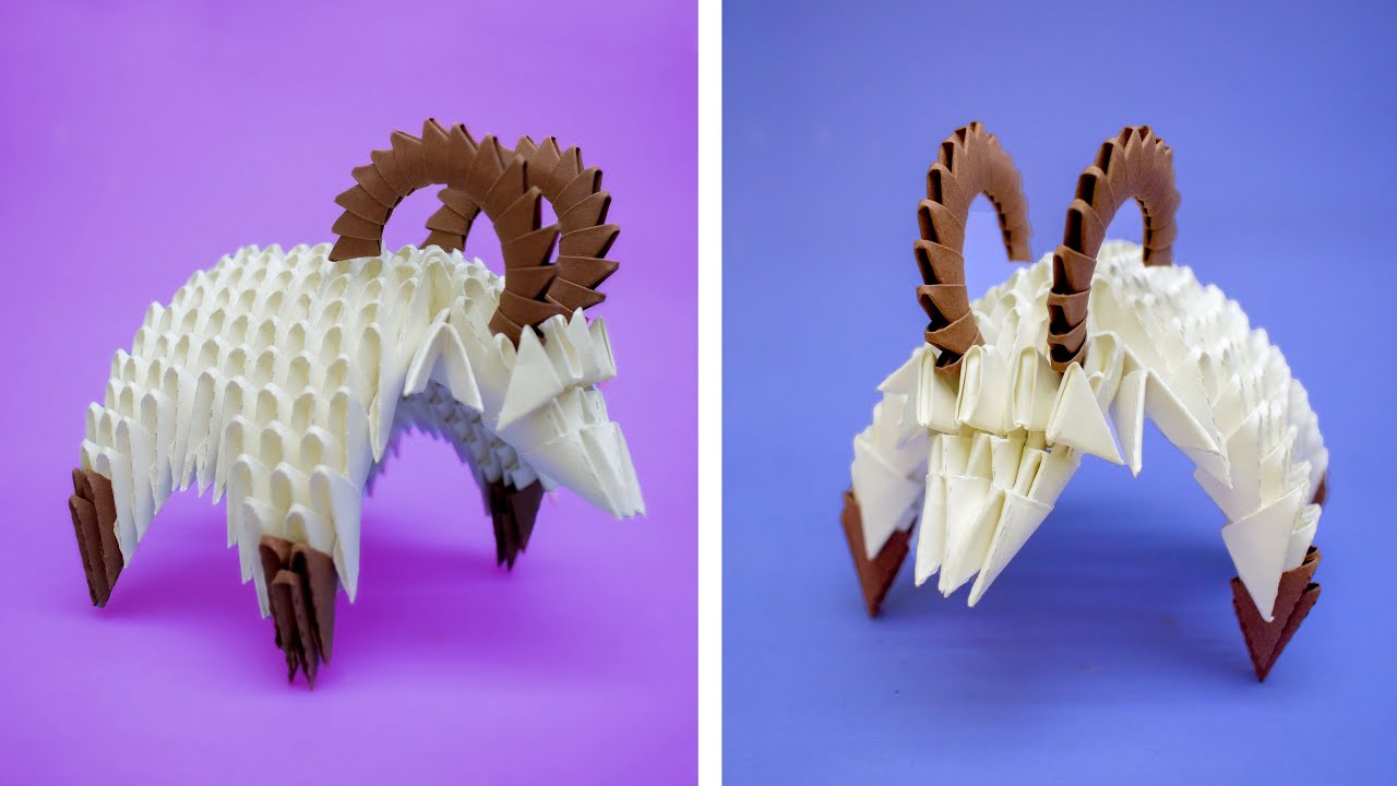 Create a 3D Origami Goat - A Fun Paper Project!
