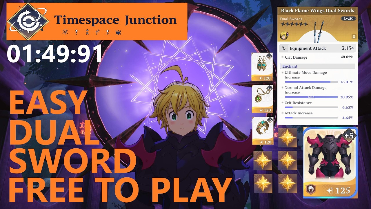 How to Clear Timespace Junction With F2P Dual Sword Meliodas in The Seven Deadly Sins: Origin