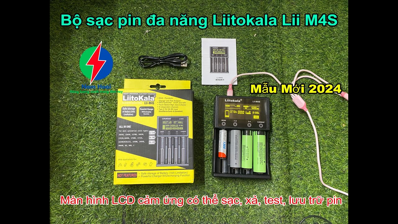 Bộ Sạc Pin Đa Năng Liitokala Lii-M4S Sạc, Xả, Test, Lưu Trữ Pin | Nam Hoài Shop