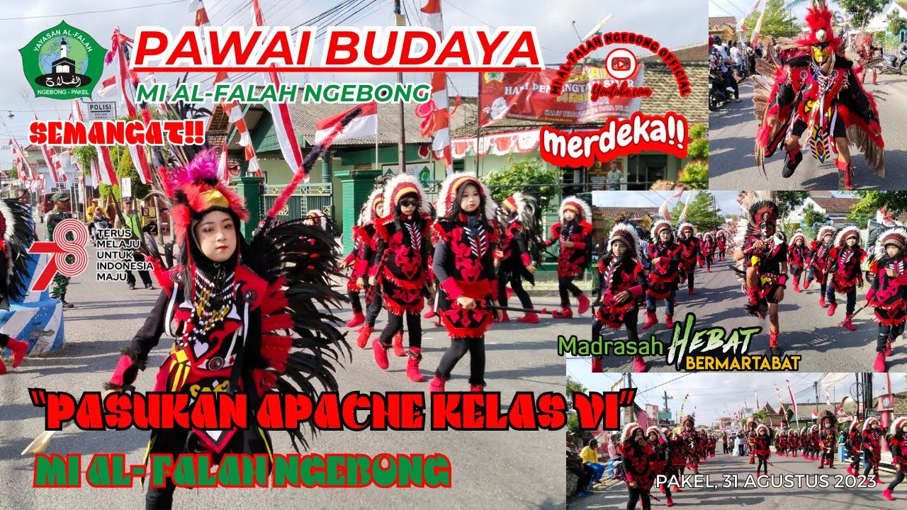 KARNAFAL TARIAN APACHE |MI AFALAH NGEBONG|| PAWAI BUDAYA HUT RI-78