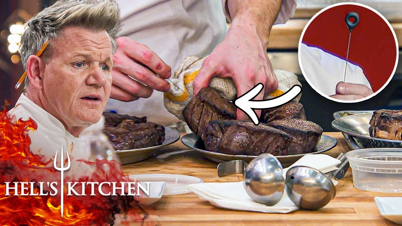 Truffle Boy Uses a Cake Tester to Check His Meat, Fails Miserably | Hell's Kitchen