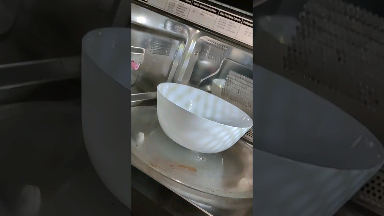 Steam clean microwave oven hack ⚠️ be careful
