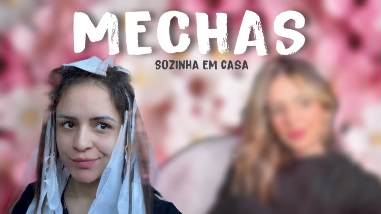 Fazendo mechas sozinha em casa