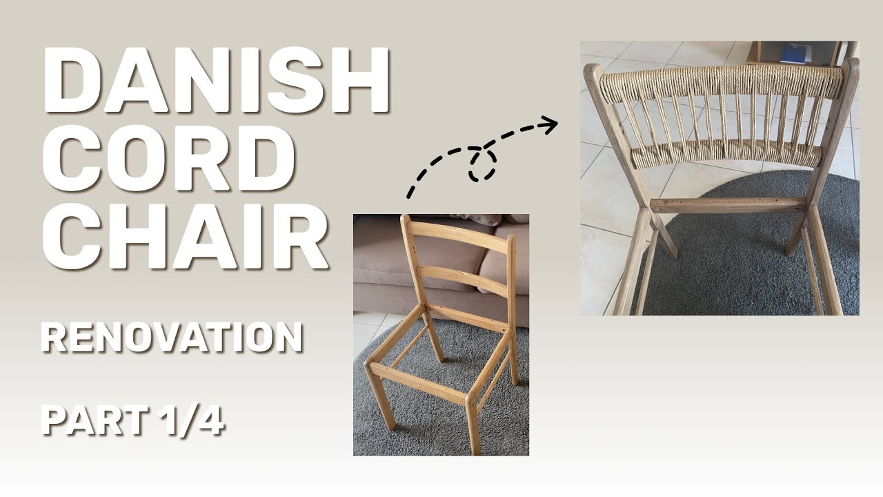 1/4 How to Weave a Chair with Danish Paper Cord | Backrest Rails, Warps & Warp for Hidden Knots