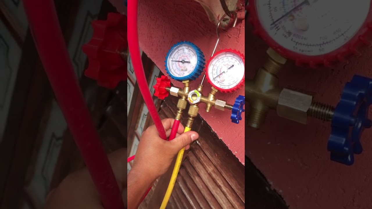Carga de gás Refrigerante no ar-condicionado .🔧