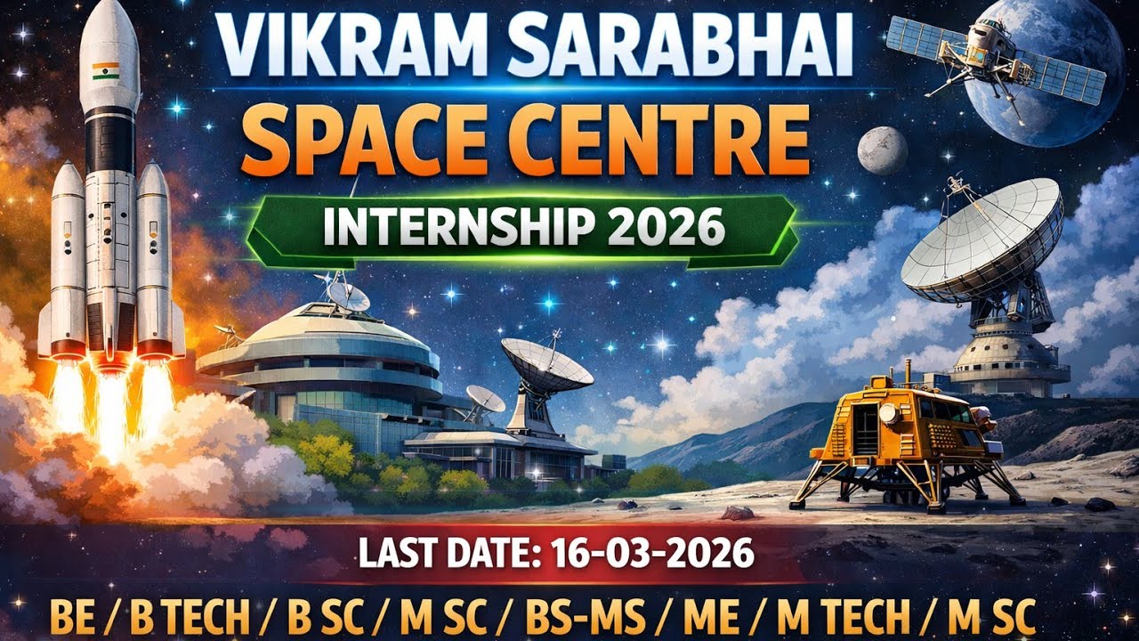 Vikram Sarabhai Space Centre Internship 2026.