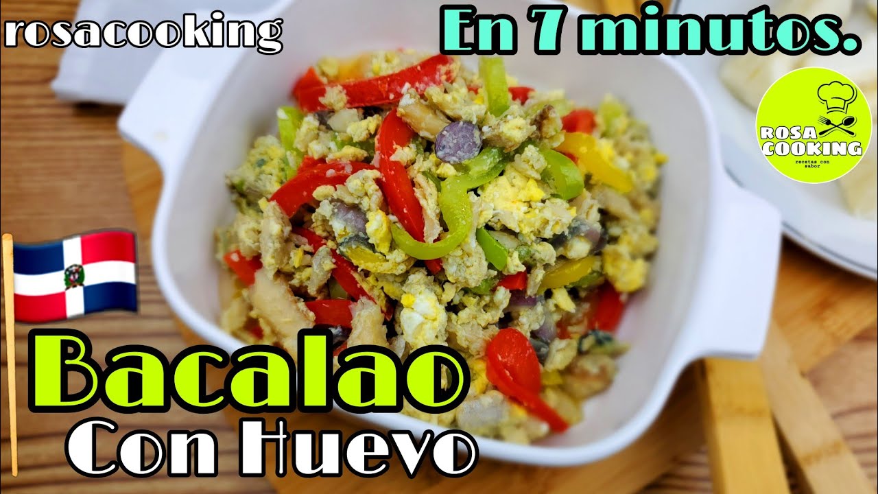 bacalao con huevos revuelto dominicano/como hacer bacalo con huevos estilo dominicano/bacalao receta