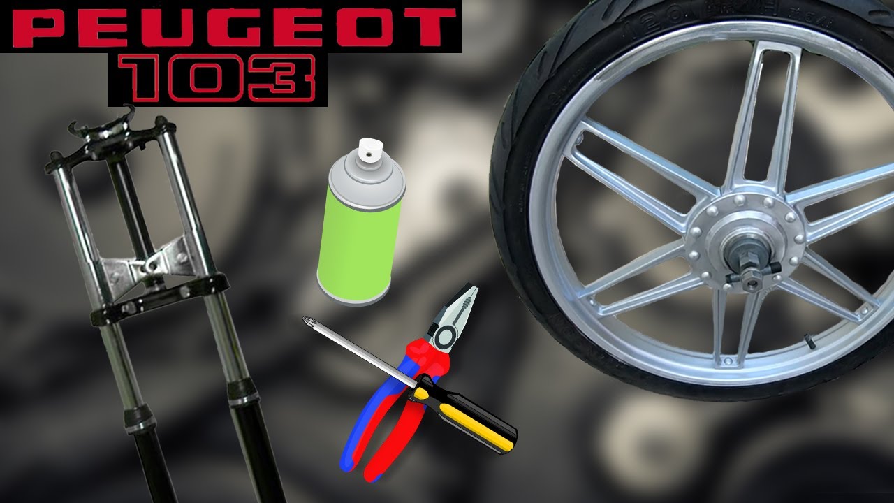 Peinture des jantes  - Peugeot 103 MVL - Rénov EP 2
