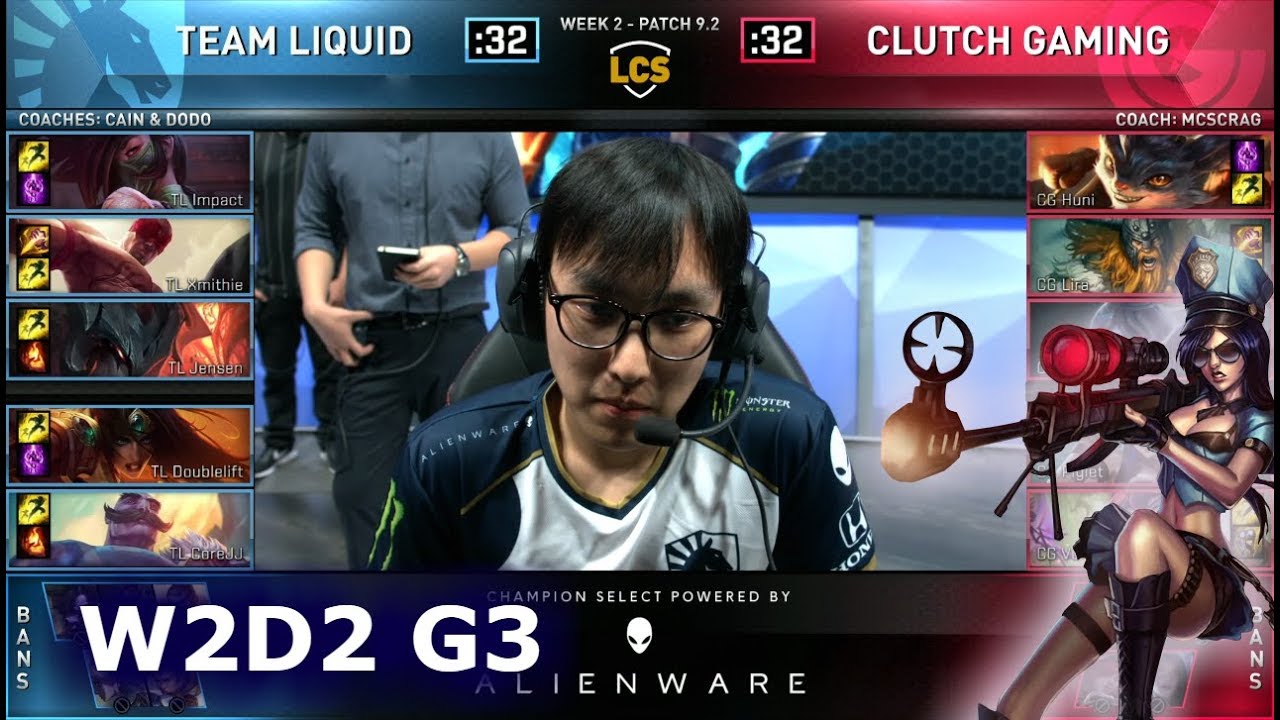 TL vs CG | Week 2 Day 2 S9 LCS Spring 2019 (ex-NA LCS) | Team Liquid vs Clutch Gaming W2D2