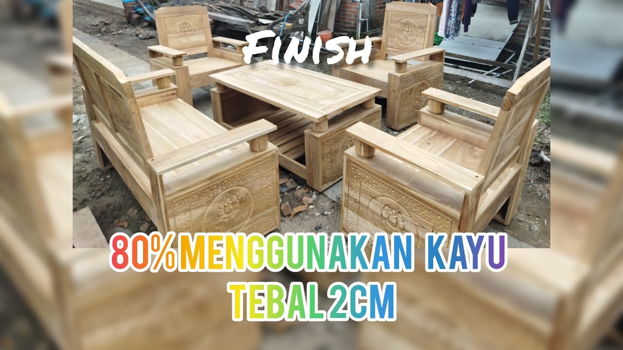 membuat#kursitamu #minimalis #kayujati tahap akhir woodworking skill