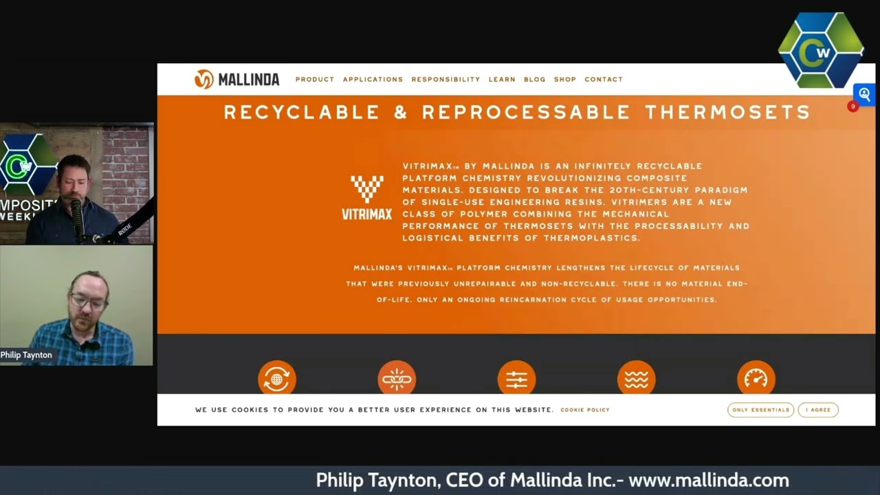 Mallinda Launches Vitrimax VHM Resin to Revolutionize Composite Recycling