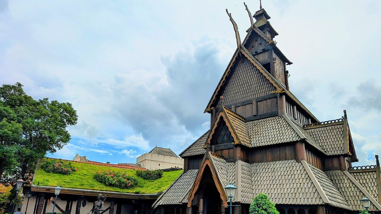 Norway EPCOT Walt Disney World full Area music Maelstrom Queue (1988-2014) & Outside (2006-2018)