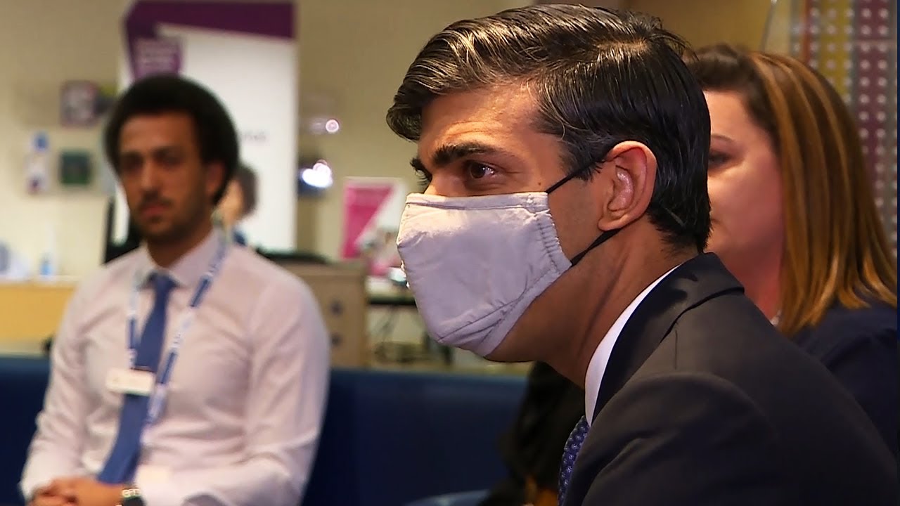 Chancellor Rishi Sunak visits Jobcentre Plus as number of unemployed grows