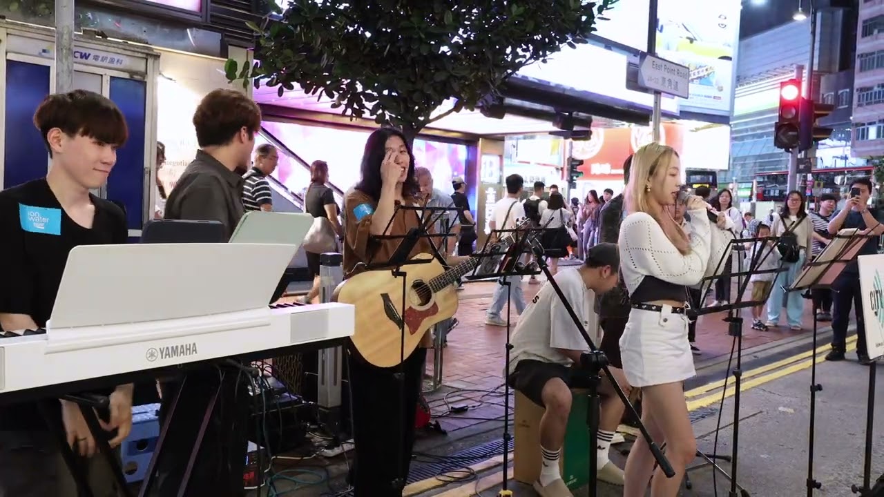 黑玻璃  心亂如麻 - Joyce Mang @joycemang_  - City Echo - Busking Hong Kong - 4K影片-香港街頭音樂表演銅鑼灣東角道 2024年5月10日