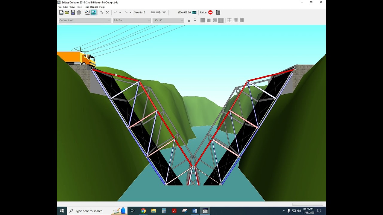 Intro to WPBD   West Point Bridge Designer 2016  Pratt Through Part A