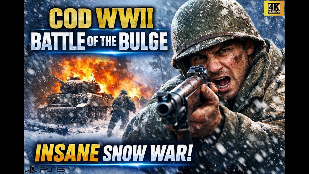 COD WWII – Battle of the Bulge Full Mission Gameplay - 4K UHD - PS5