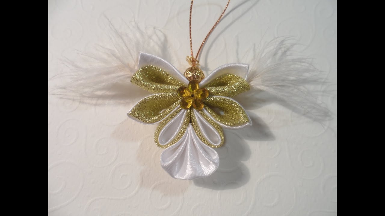 Новогодний Ангел . Игрушки на ёлку Канзаши / Christmas Angel . Christmas Balls kanzashi