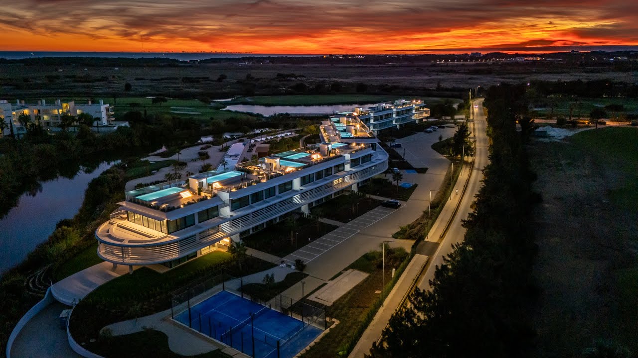 An Aerial view of a Stunning Property with a Beautiful Sunset!