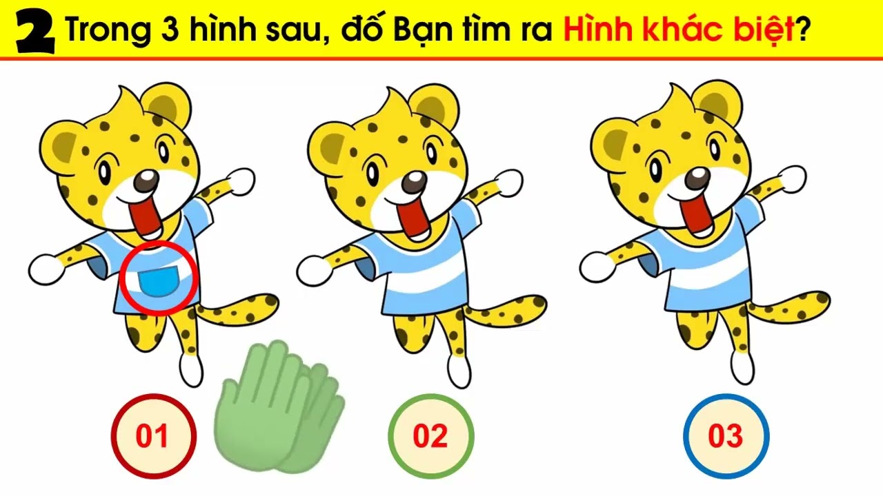 Thử thách tìm hình có điểm khác biệt nhất | Câu đố khó