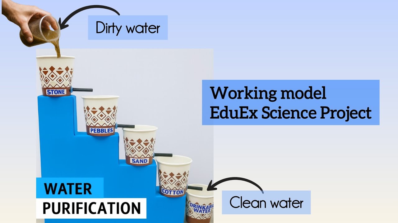 water purification model for school project | simple water filter model | eduex science project