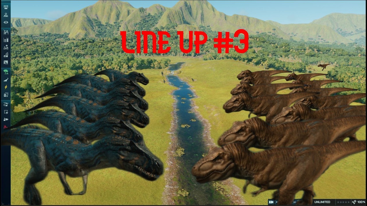 100 T-rex vs the ultimate Line up!!