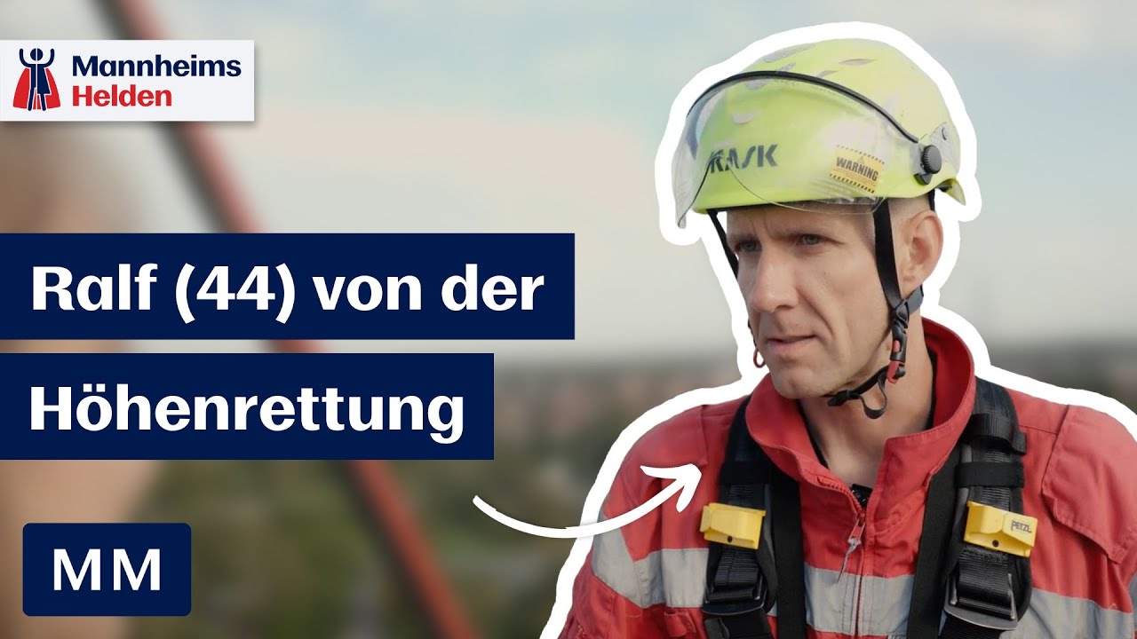 Mannheimer Höhenretter Ralf arbeitet in schwindelerregenden Höhen