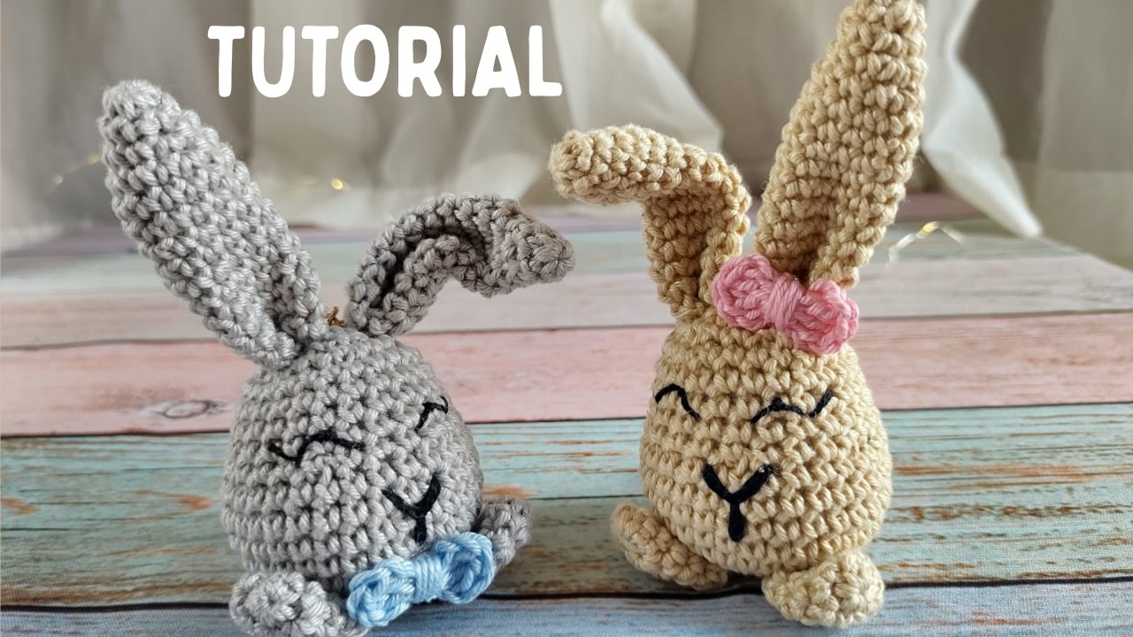 Chaveiro de Coelho/Coelha Amigurumi/ Tutorial Rápido e Fácil - Coelhinho de Crochê