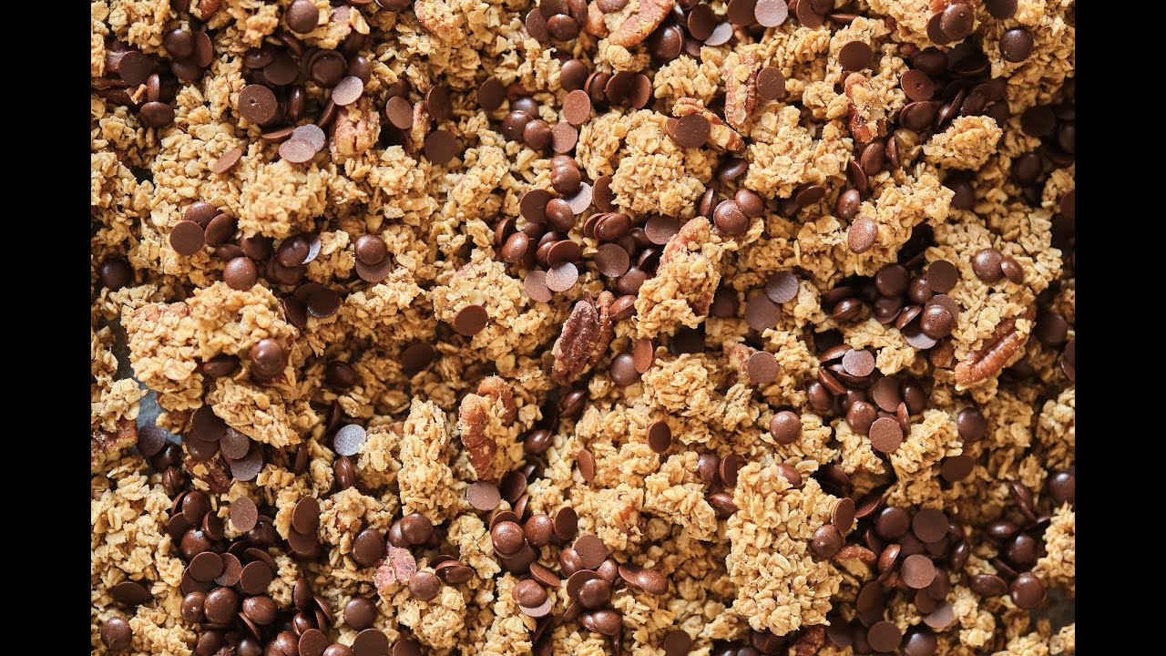 Granola banane et chocolat (option végane & sans gluten)
