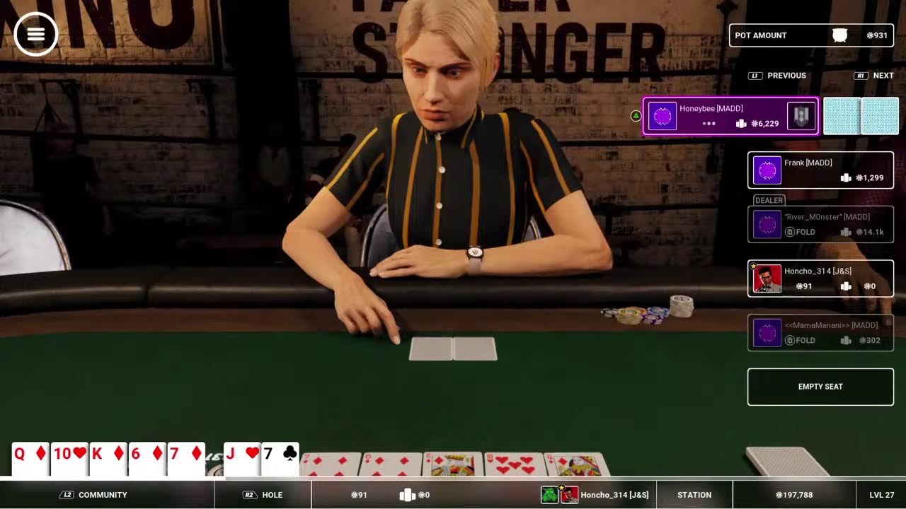 PLAYING 10 HANDS OF POKER - HONCHO GAMING