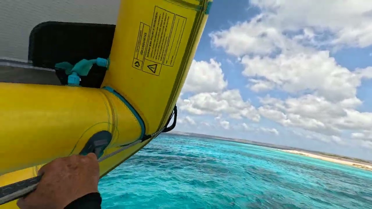 Wing Foiling SW Corner Kline Bonaire , Furthest Point on the Island !