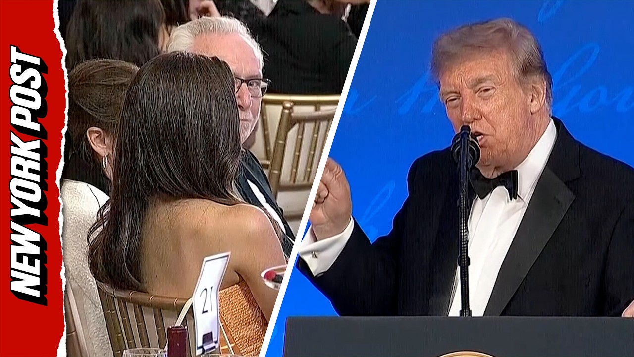 Trump wytyka Kaitlan Collins z CNN podczas przem&oacute;wienia na kolacji WHCD za zdobycie &bdquo;fałszywej&rdquo; n...