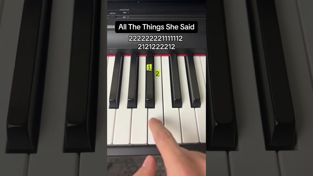 All The Things She Said Easy Piano Tutorial #piano #meme #tutorial