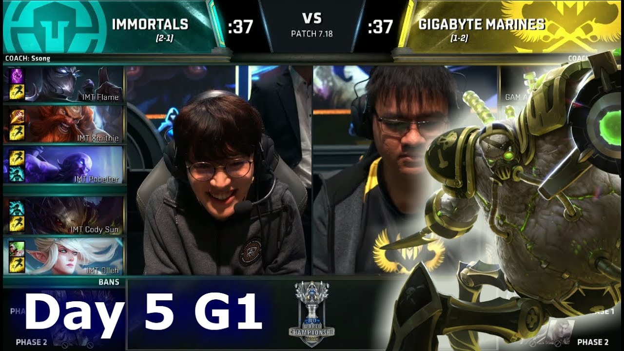 Immortals vs Gigabyte Marines | Day 5 Main Group Stage S7 LoL Worlds 2017 | IMT vs GAM G2