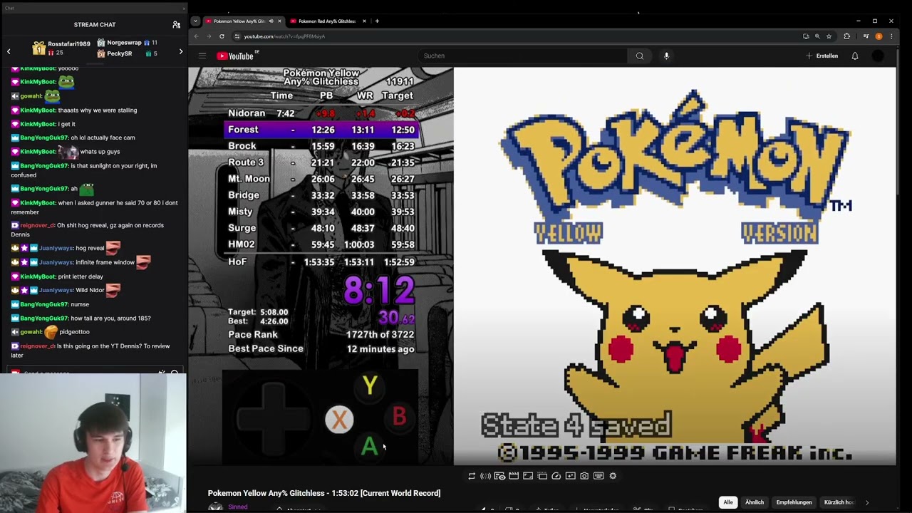 Pokemon Yellow Glitchless WR Commentary