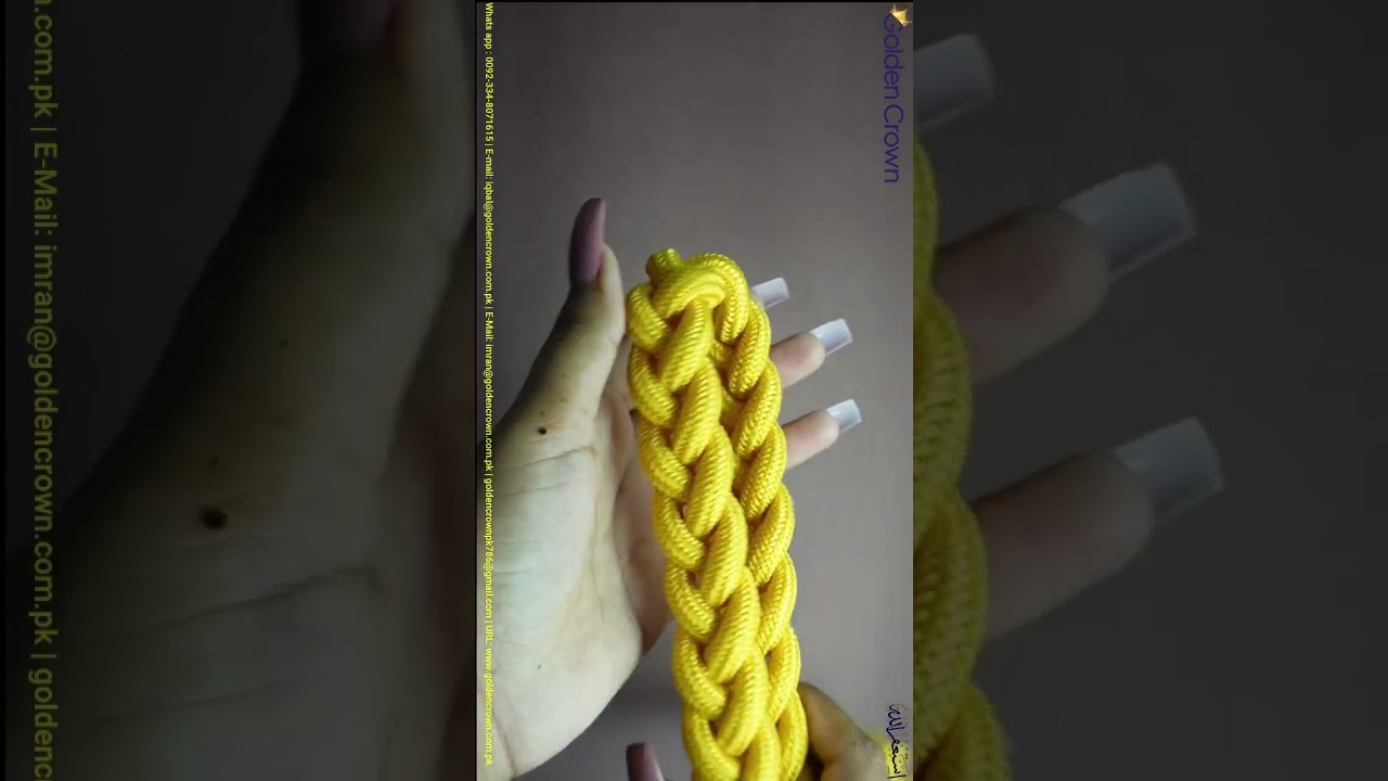 Military Shoulder Cord Nylon Gold, High Quality Aiguillette Gold, Tactical military shoulder cord