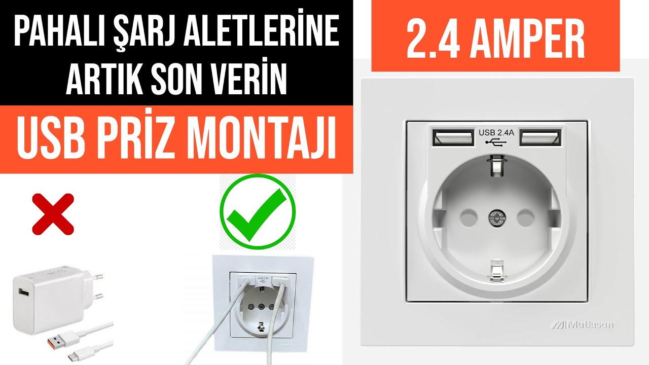 usb priz montajı - Topraklı priz montajı - priz nasıl bağlanır - çocuk koruma priz kullanımı