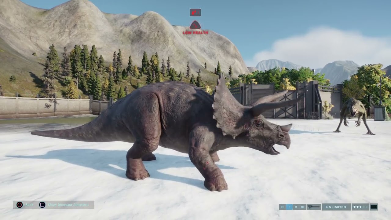 Jurassic World Evolution 2: (Modified) JP Triceratops vs Scorpios Rex