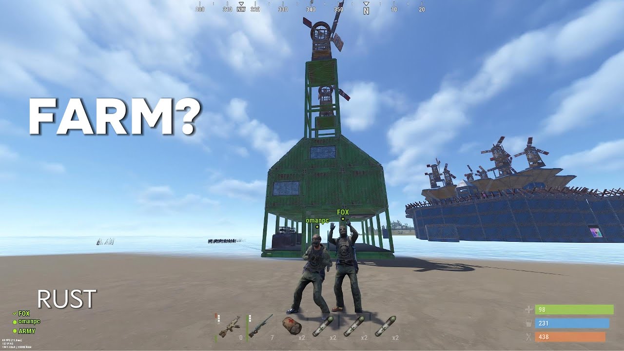 لعبة رست وقت الزراعة  RUST TRIO CLAN LIVE