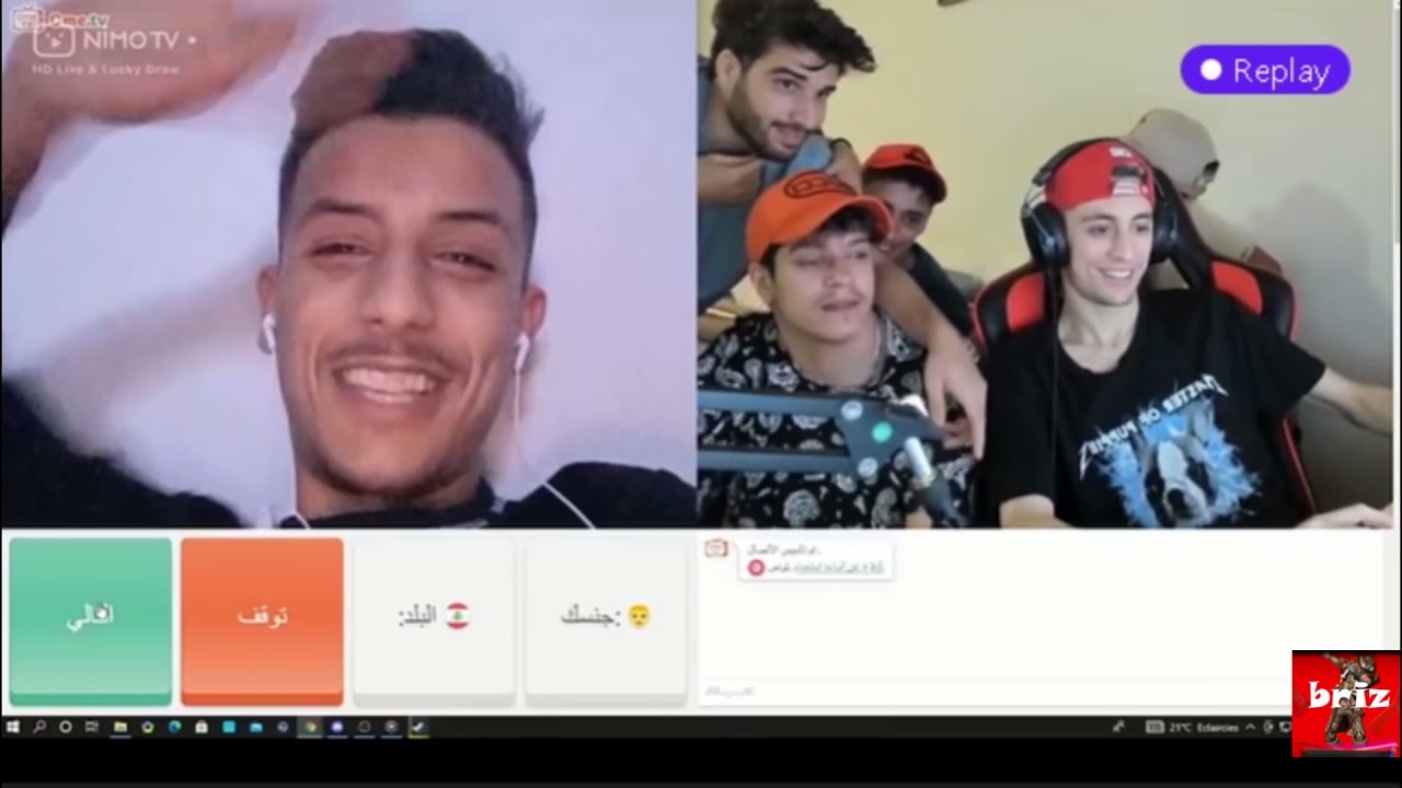 azizos team عزيزوس تيم يلتقون بولد منجية في لايف آزار live azar