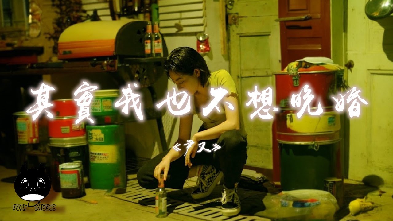 尹又 - 其實我也不想晚婚『幻想某天牽著那位我愛的人，從清晨走到黃昏。』【動態歌詞 | Pinyin Lyrics】【PENGUIN MUSIC】
