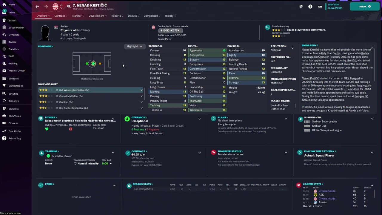 FM 23 BETA Red Star/Crvena Zvezda - Football Manager 2023 BETA