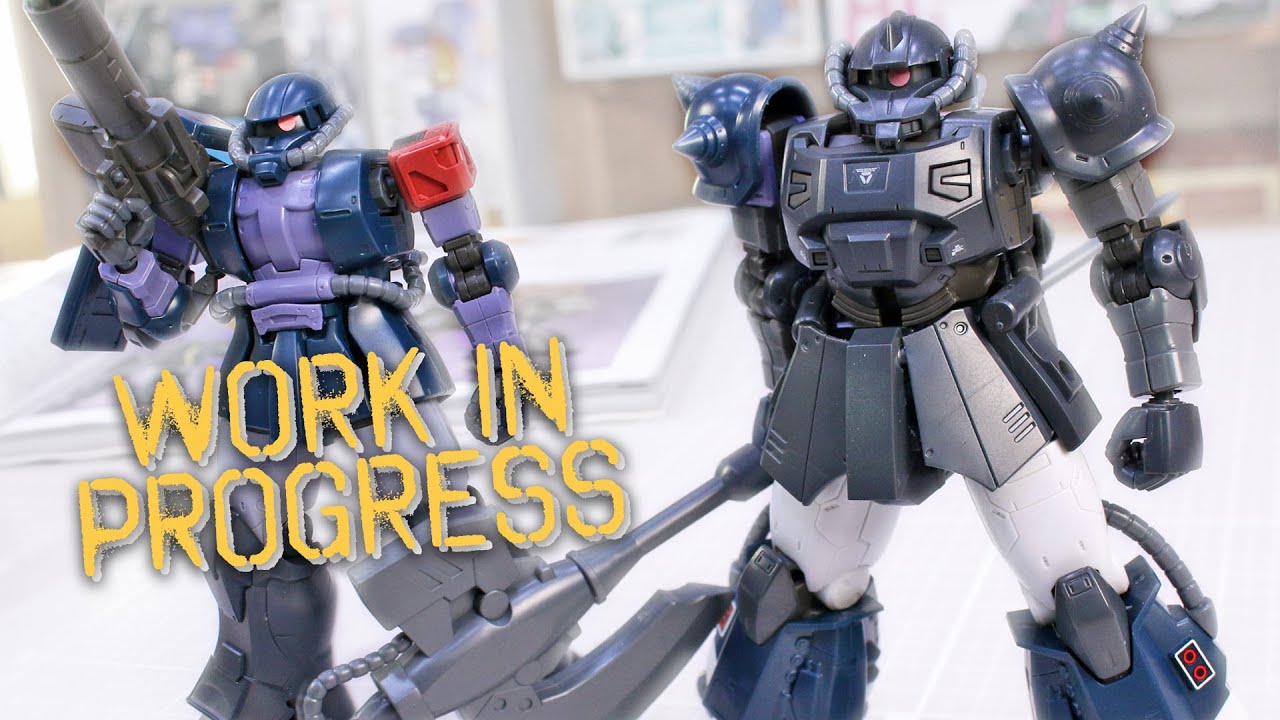 HG Gundam The Origin High Mobility Type Act Zaku & Prototype Act Zaku WIP